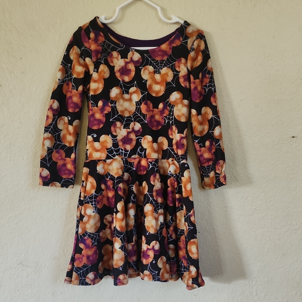 Kids Halloween Dress with Orange and Black Pattern